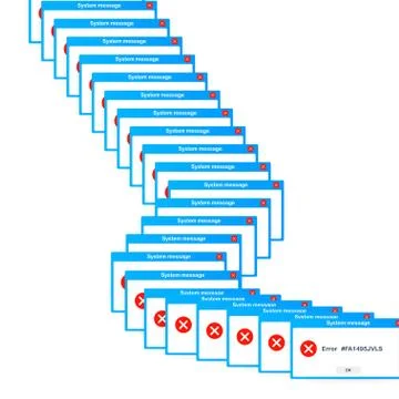 Vintage User Interface. Critical Error Warning Message. Vector stock illustra Stock Illustration