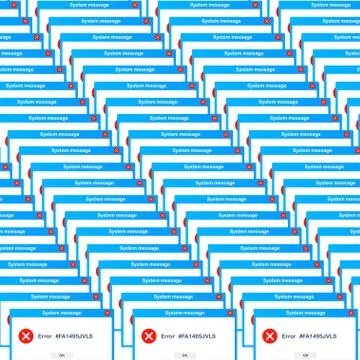 Vintage User Interface. Critical Error Warning Message. Vector stock illustra Stock Illustration