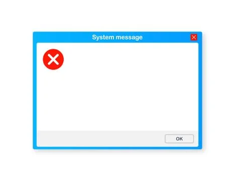 Vintage User Interface. Critical Error Warning Message. Vector stock Stock Illustration