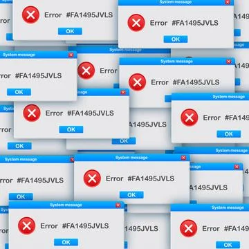 Vintage User Interface. Critical Error Warning Message. Vector stock Stock Illustration