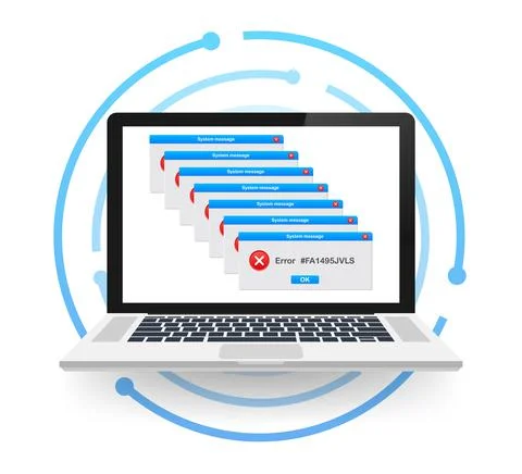 Vintage User Interface. Critical Error Warning Message. Vector stock Stock Illustration