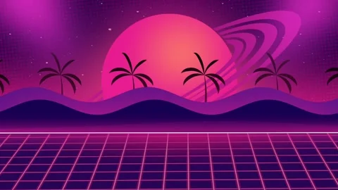 Vintage Vaporwave background Stock Video Pond5