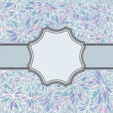 Vintage vector abstract flower frame with text place Stock Illustration