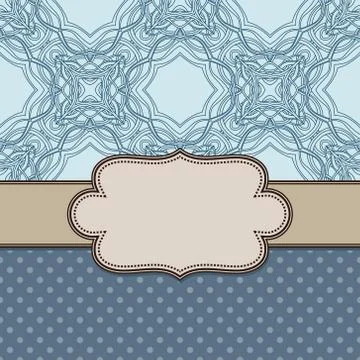 Vintage vector abstract flower frame with text place Stock Illustration