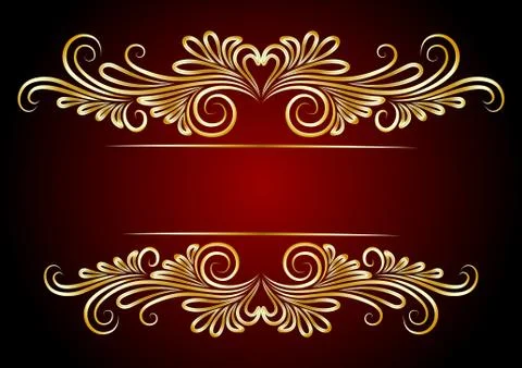 Vintage vector background in gold and black gamma. Stock Illustration