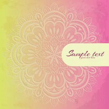 Vintage vector background with a mandala Stock Illustration