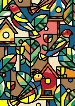 Vintage vector background for for printing or design geometric Illustrazione stock