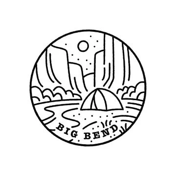 Vintage vector black and white round label Stock Illustration