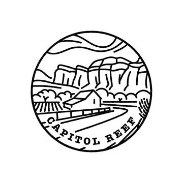Vintage vector black and white round label Stock Illustration