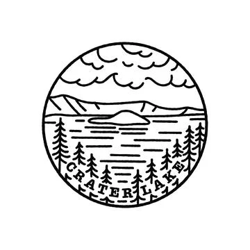 Vintage vector black and white round label Stock Illustration
