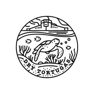 Vintage vector black and white round label Stock Illustration