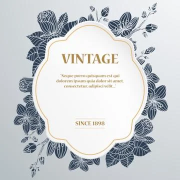 Vintage vector card Stock Illustration