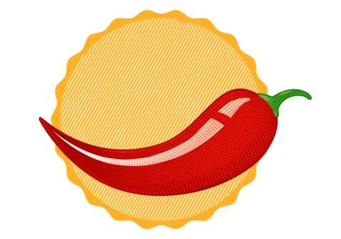 Vintage vector chilli peppers 库存插图