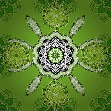 Vintage vector decorative elements. Islam, Arabic, Indian, turkish, pakistan, ch Illustrazione stock