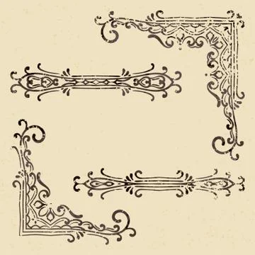 Vintage vector design elements Stock Illustration