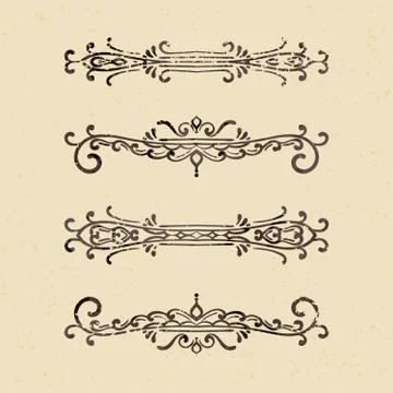 Vintage vector design elements Stock Illustration
