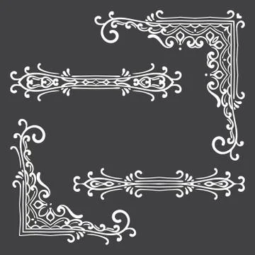 Vintage vector design elements Stock Illustration