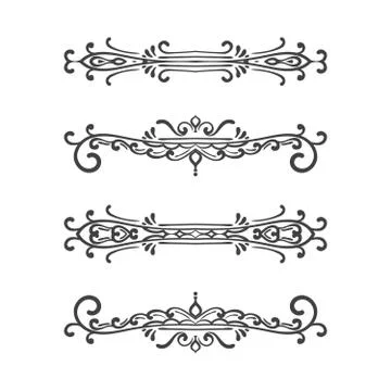 Vintage vector design elements Stock Illustration