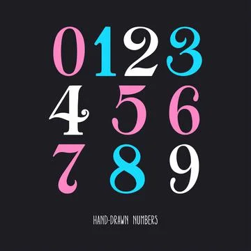 Vintage vector digits Stock-Illustration