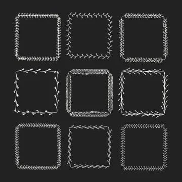 Vintage vector drawing frames to your template. Stock Illustration