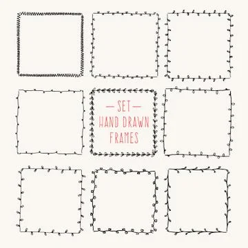Vintage vector drawing frames to your template. Stock Illustration