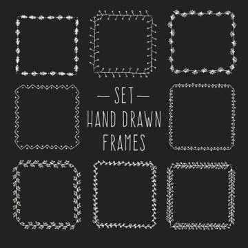 Vintage vector drawing frames to your template. Stock Illustration