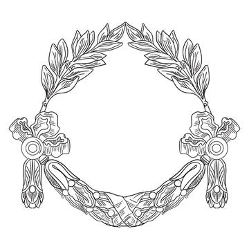 Vintage vector engraved frame baroque design element Illustrazione stock