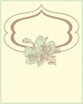 Vintage vector frame on beautiful background Stock Illustration