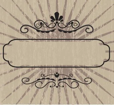 Vintage vector frame on beautiful background Ilustração Stock