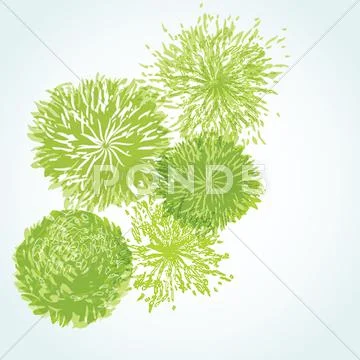 Vintage vector frame on floral background Stock Illustration