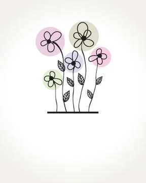 Vintage vector frame on floral background Stock Illustration