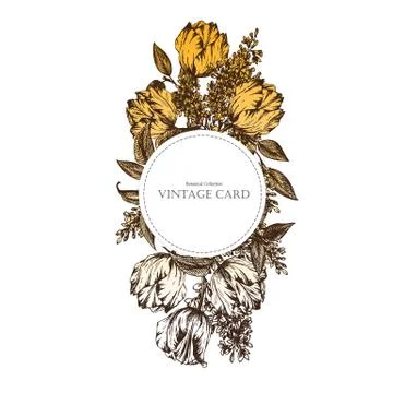 Vintage vector frame Stock Illustration