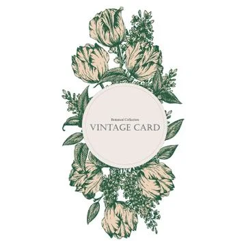 Vintage vector frame Stock Illustration