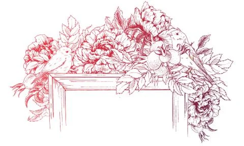 Vintage vector frame Stock Illustration