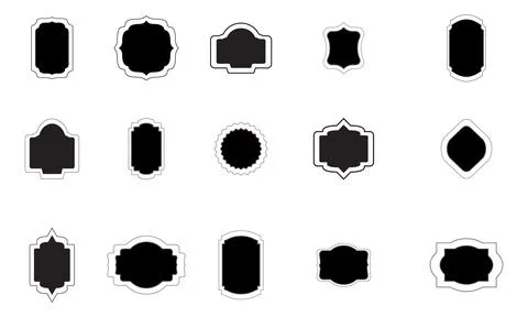 Vintage Vector Frame Shape Collection. Stock Illustration