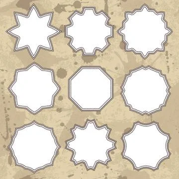 Vintage vector frames set with text place Illustrazione stock