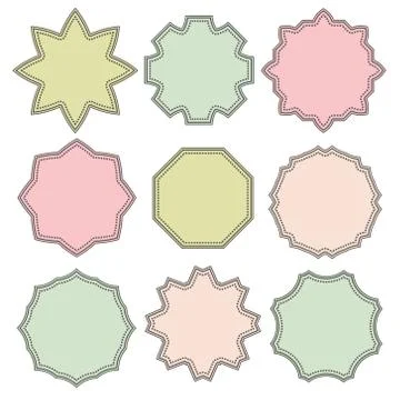 Vintage vector frames set with text place Stock Illustration