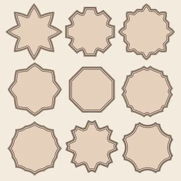 Vintage vector frames set with text place Stock Illustration