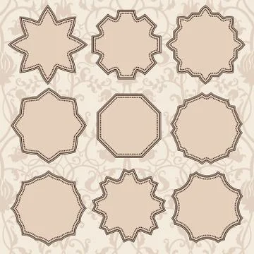 Vintage vector frames set with text place Illustrazione stock