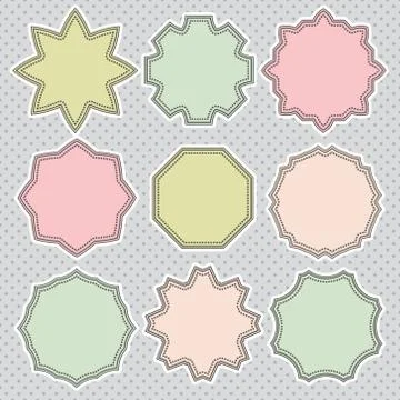 Vintage vector frames set with text place Stock Illustration