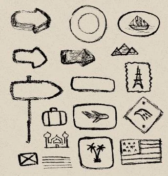 Vintage vector grunge elements Stock Illustration