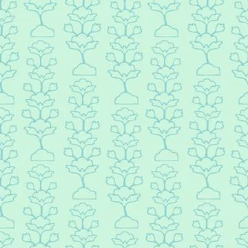 Vintage Vector hand-drawn seamless pattern with ethnic east floral ornament Stock Illustration