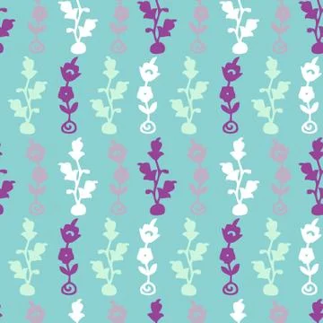 Vintage Vector hand-drawn seamless pattern with ethnic east floral ornament Stock Illustration