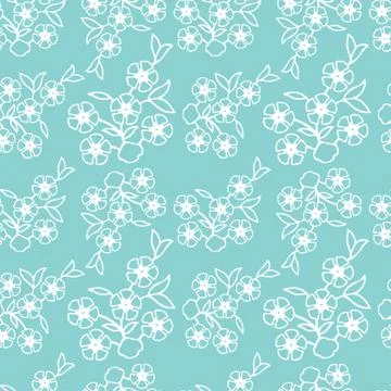 Vintage Vector hand-drawn seamless pattern with ethnic east floral ornament Stock Illustration