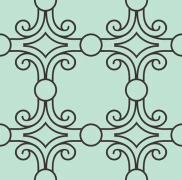 Vintage Vector hand-drawn seamless pattern with ethnic floral ornament Stock Illustration