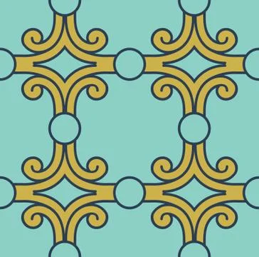 Vintage Vector hand-drawn seamless pattern with ethnic floral ornament Stock Illustration