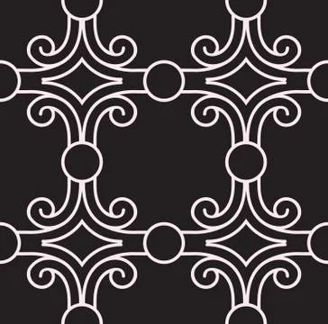Vintage Vector hand-drawn seamless pattern with ethnic floral ornament Stock Illustration