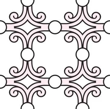 Vintage Vector hand-drawn seamless pattern with ethnic floral ornament Stock Illustration