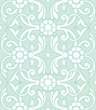 Vintage Vector hand-drawn seamless pattern with ethnic floral ornament Stock Illustration