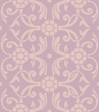 Vintage Vector hand-drawn seamless pattern with ethnic floral ornament Stockillustratie
